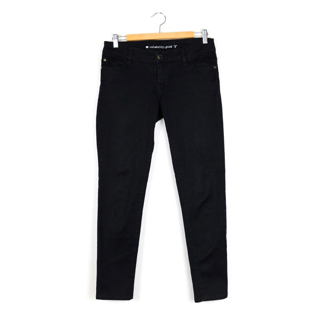 Celebrity Pink Black Low Rise Skinny Jeans Pants Size 9S